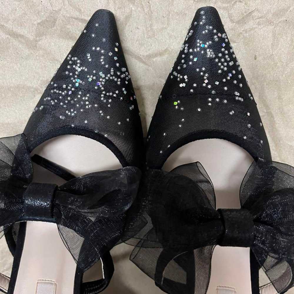 DIANA Black High Heels with Ribbon - image 5