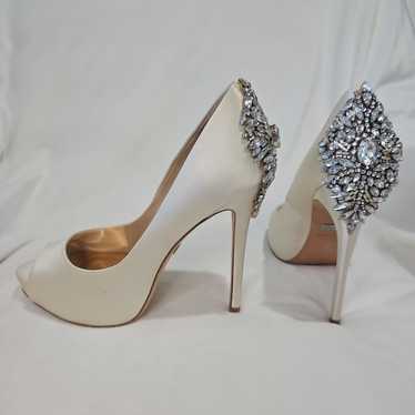 Badgley Mischka Kiara Embellished Peep-toe Pump |… - image 1