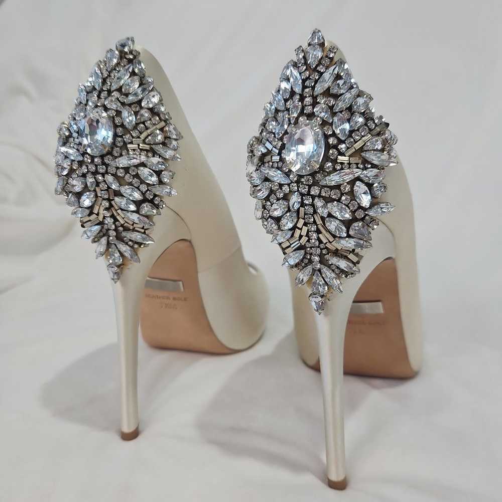 Badgley Mischka Kiara Embellished Peep-toe Pump |… - image 2