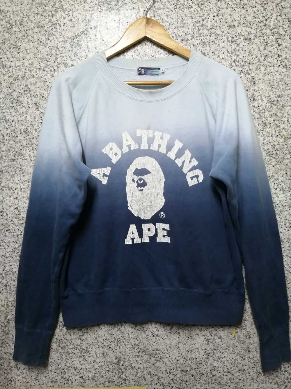 Bape × Vintage GRADIENT COLLEGE CREWNECK - image 1