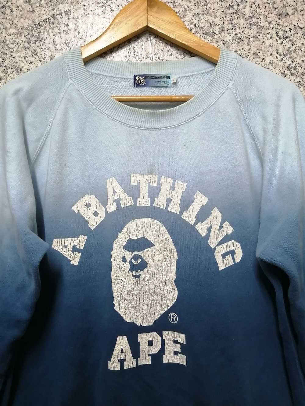 Bape × Vintage GRADIENT COLLEGE CREWNECK - image 3