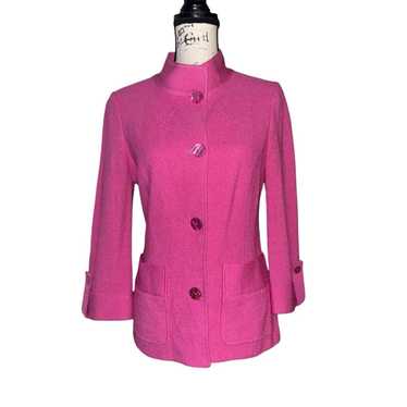 St. John Couture St. John hot pink woven jacket 8 - image 1