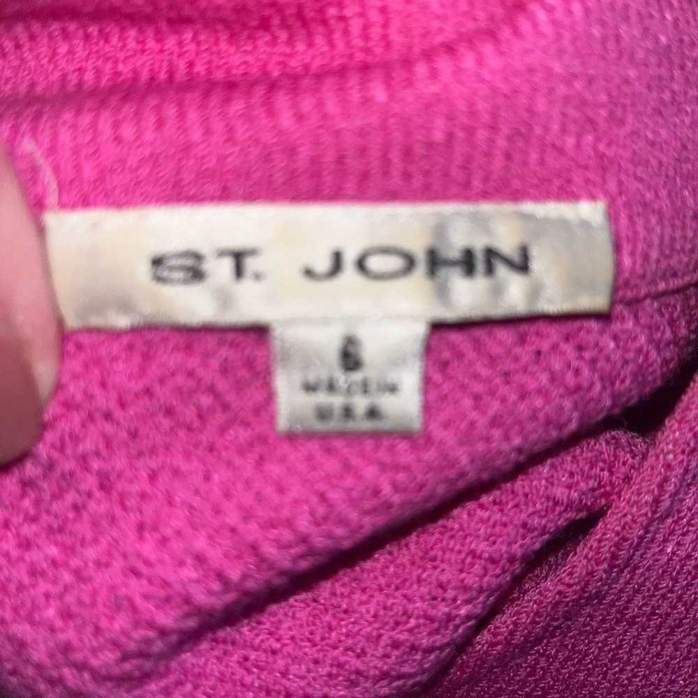 St. John Couture St. John hot pink woven jacket 8 - image 5