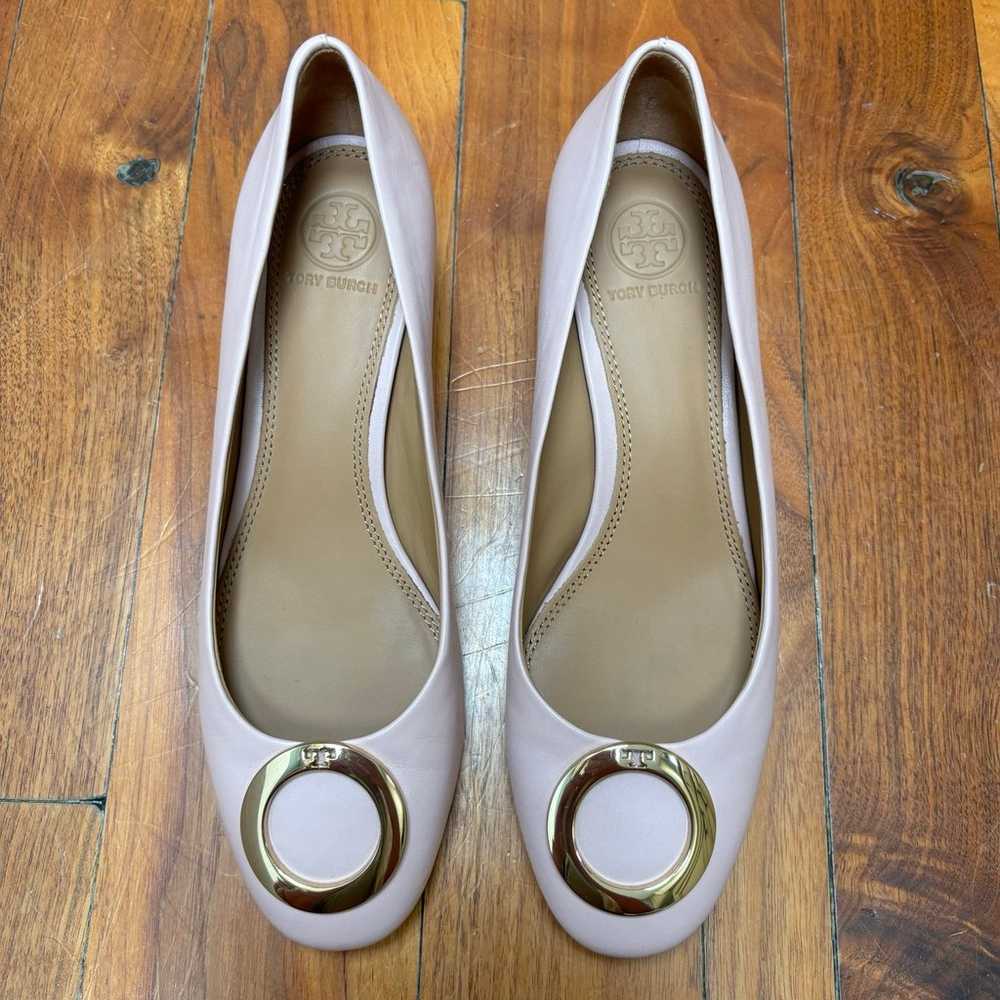 Tory Burch Caterina Round Toe Pink Leather Pumps … - image 4