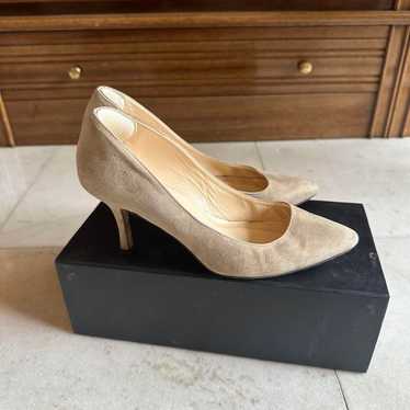 Beige suede high heels size 36 - image 1