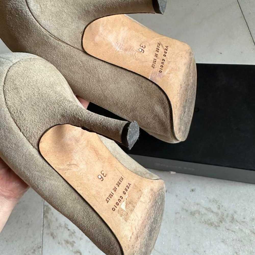 Beige suede high heels size 36 - image 2