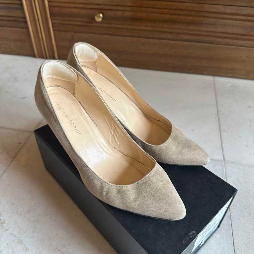 Beige suede high heels size 36 - image 3