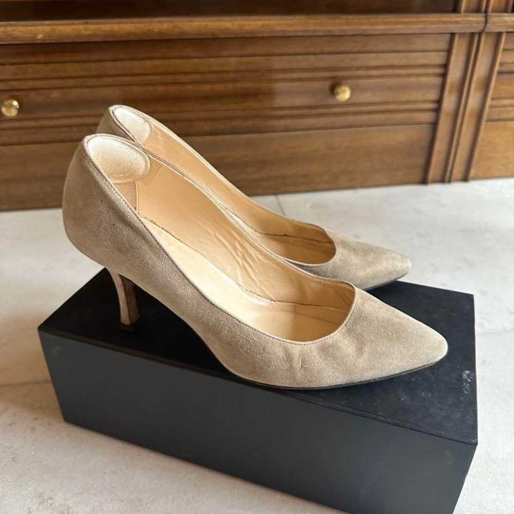 Beige suede high heels size 36 - image 5