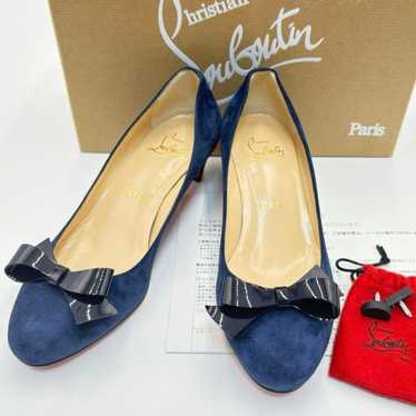 Christian Louboutin Suede Pumps with Ribbon