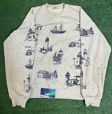 Jerzees × Vintage Vintage Washington lighthouse cr