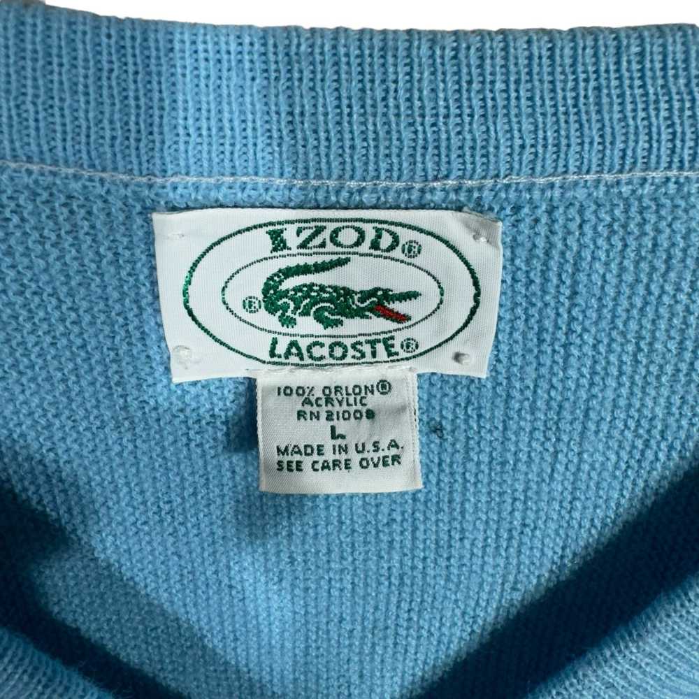 Lacoste Vintage IZOD Lacoste V-Neck Sweater - image 7