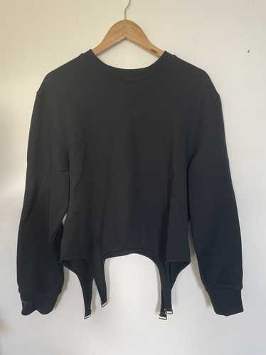 Dion Lee DION LEE BLACK GARTER CREW NECK SWEATSHIR