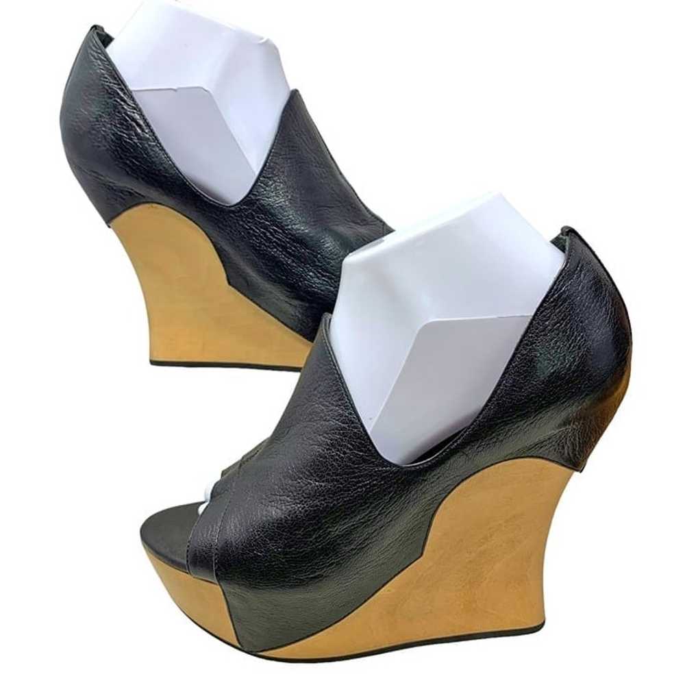 Camilla Skovgaard Tanganica Leather & Wood Wedge … - image 6