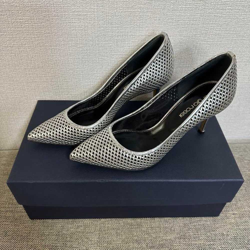 Sergio Rossi silver high heels pumps. - image 2