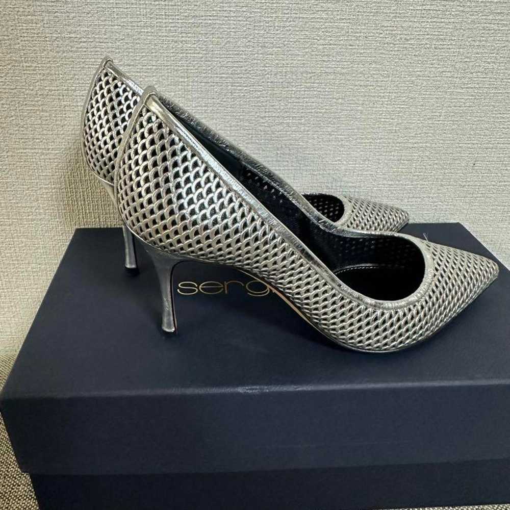 Sergio Rossi silver high heels pumps. - image 3