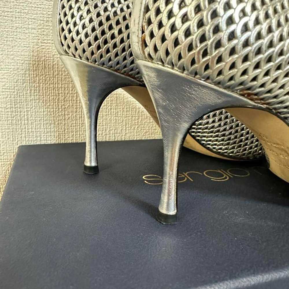 Sergio Rossi silver high heels pumps. - image 4