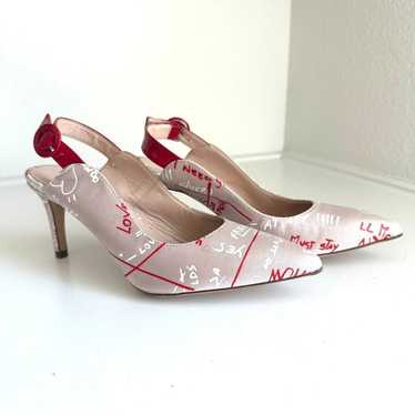 Dee Keller Slingback Heels - Graffiti Print Size … - image 1