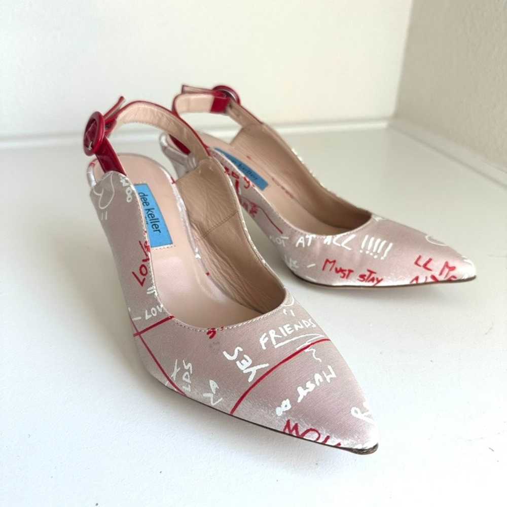 Dee Keller Slingback Heels - Graffiti Print Size … - image 7