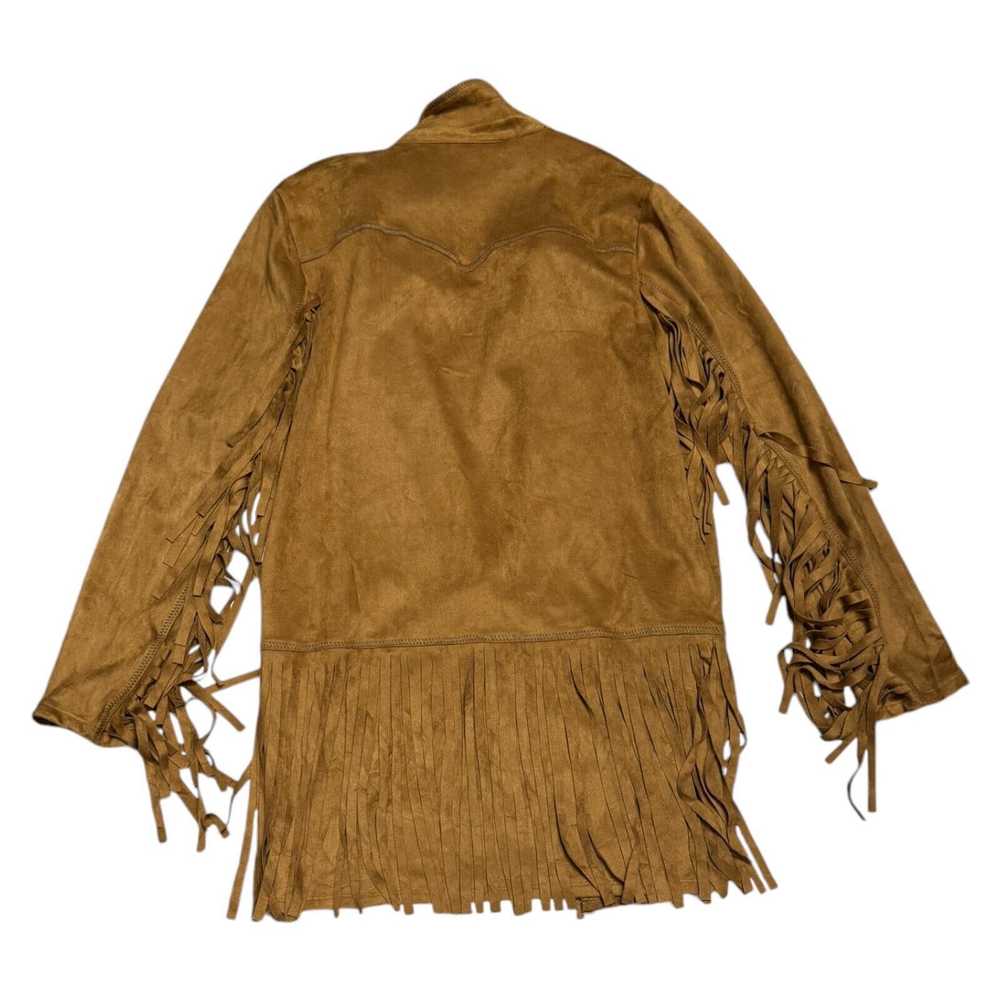 Designer BACK IN THE SADDLE Faux Leather Fringe W… - image 2