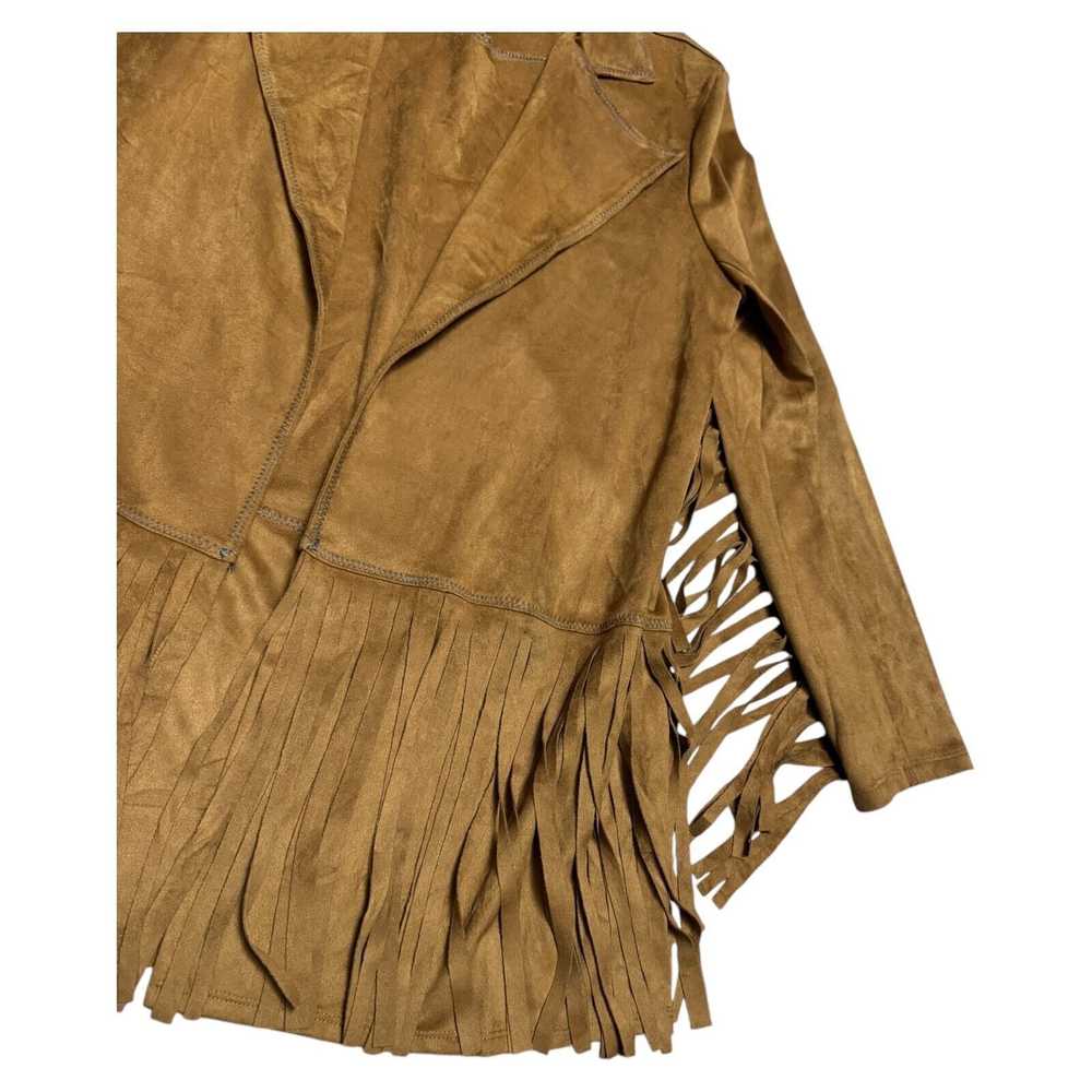 Designer BACK IN THE SADDLE Faux Leather Fringe W… - image 5