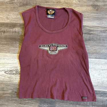 Vintage 90s '98 Maroon Harley Davidson 95 Year An… - image 1