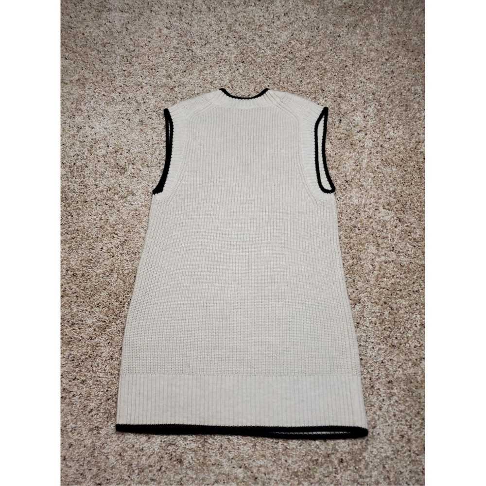 Vintage Ivory Merino Wool Sleeveless V Neck Babat… - image 6