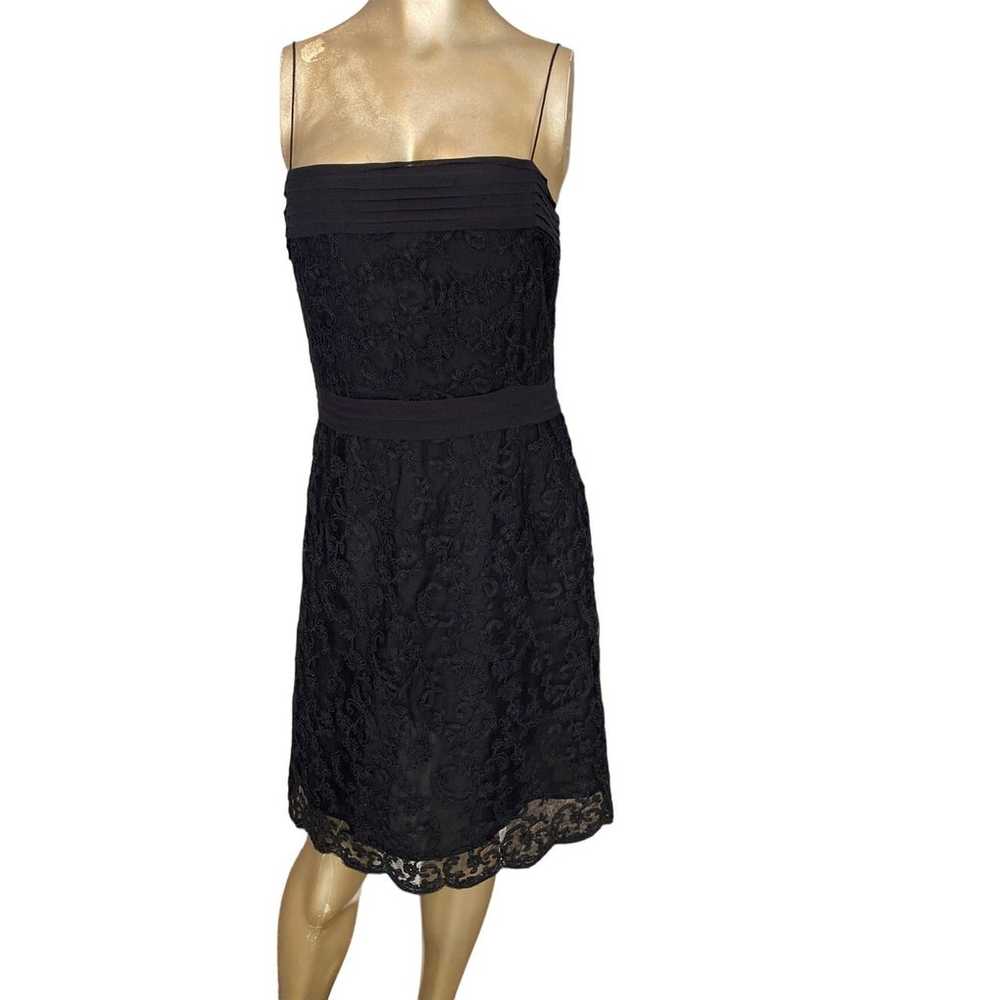 ANN TAYLOR Women Size 6 Little Black Dress Lace S… - image 1