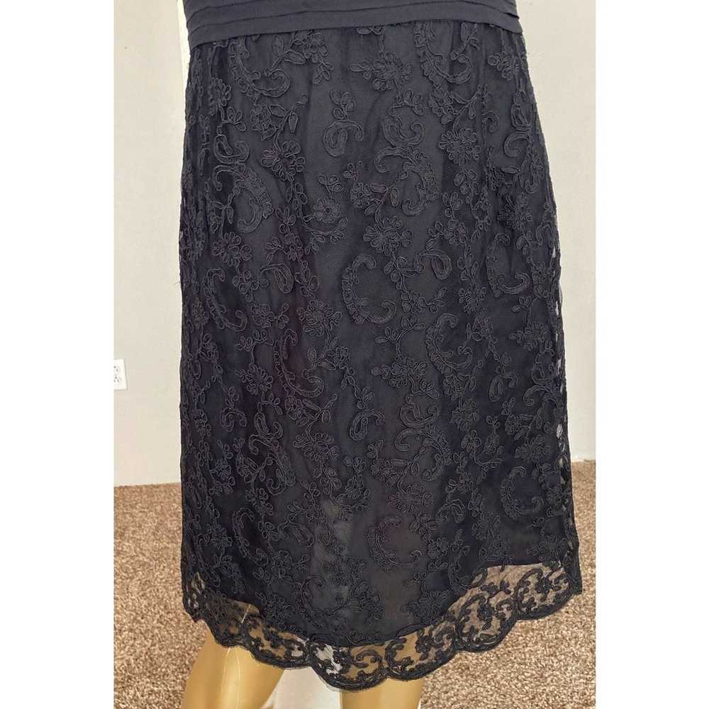 ANN TAYLOR Women Size 6 Little Black Dress Lace S… - image 2