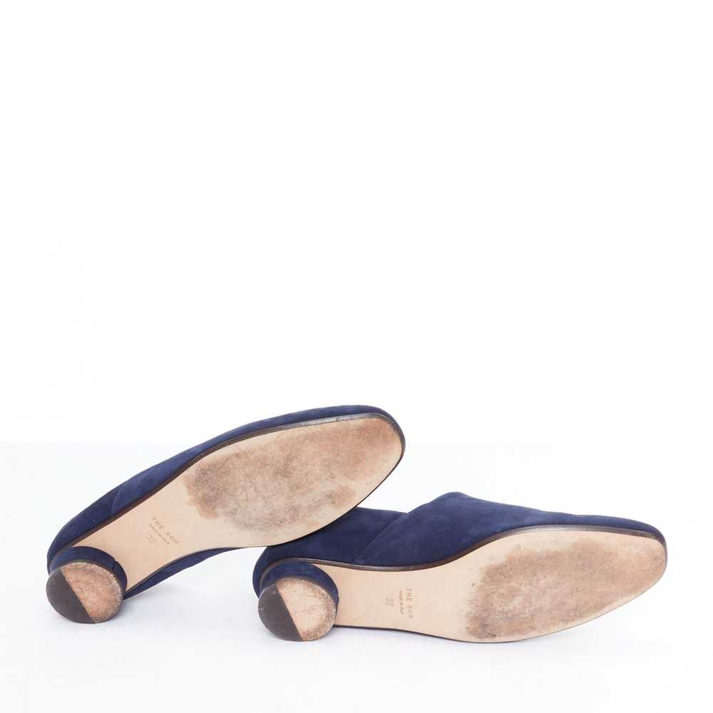 The Row THE ROW Noelle navy suede collapsible hee… - image 11