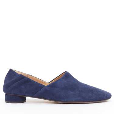 The Row THE ROW Noelle navy suede collapsible hee… - image 1