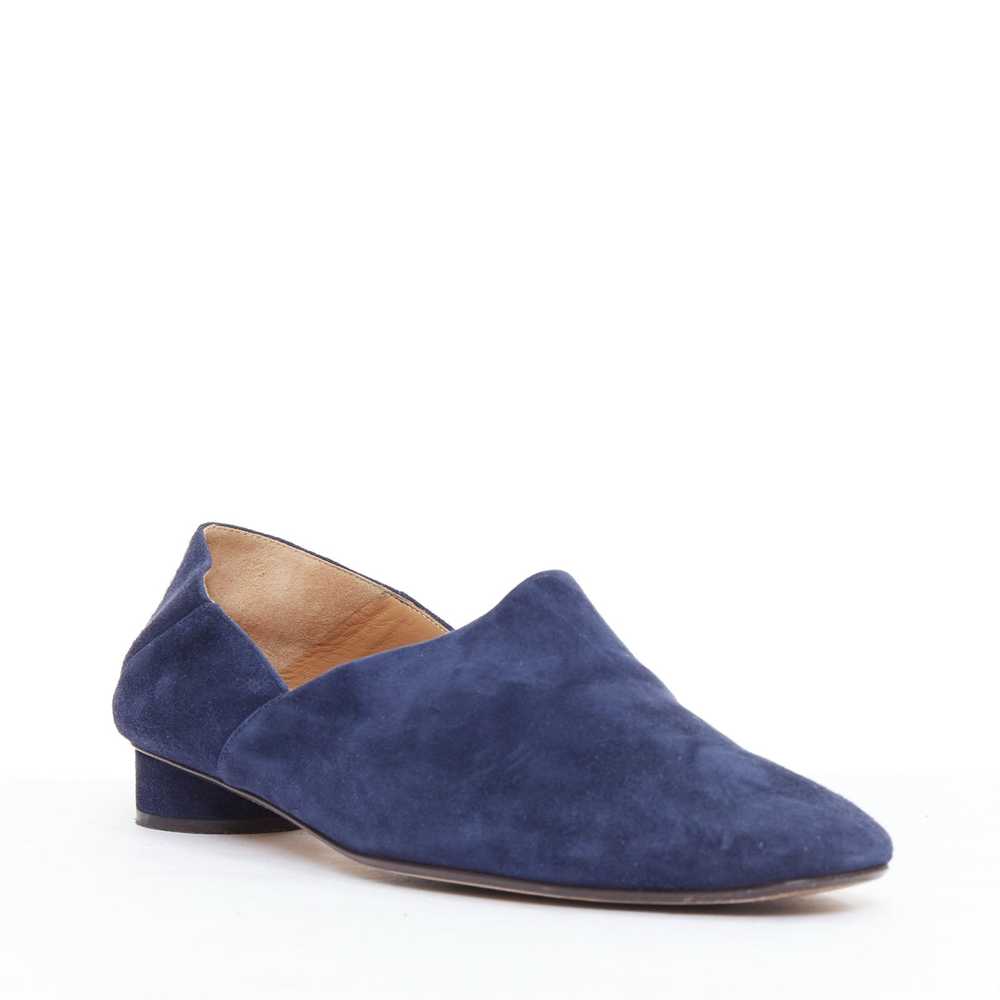 The Row THE ROW Noelle navy suede collapsible hee… - image 2