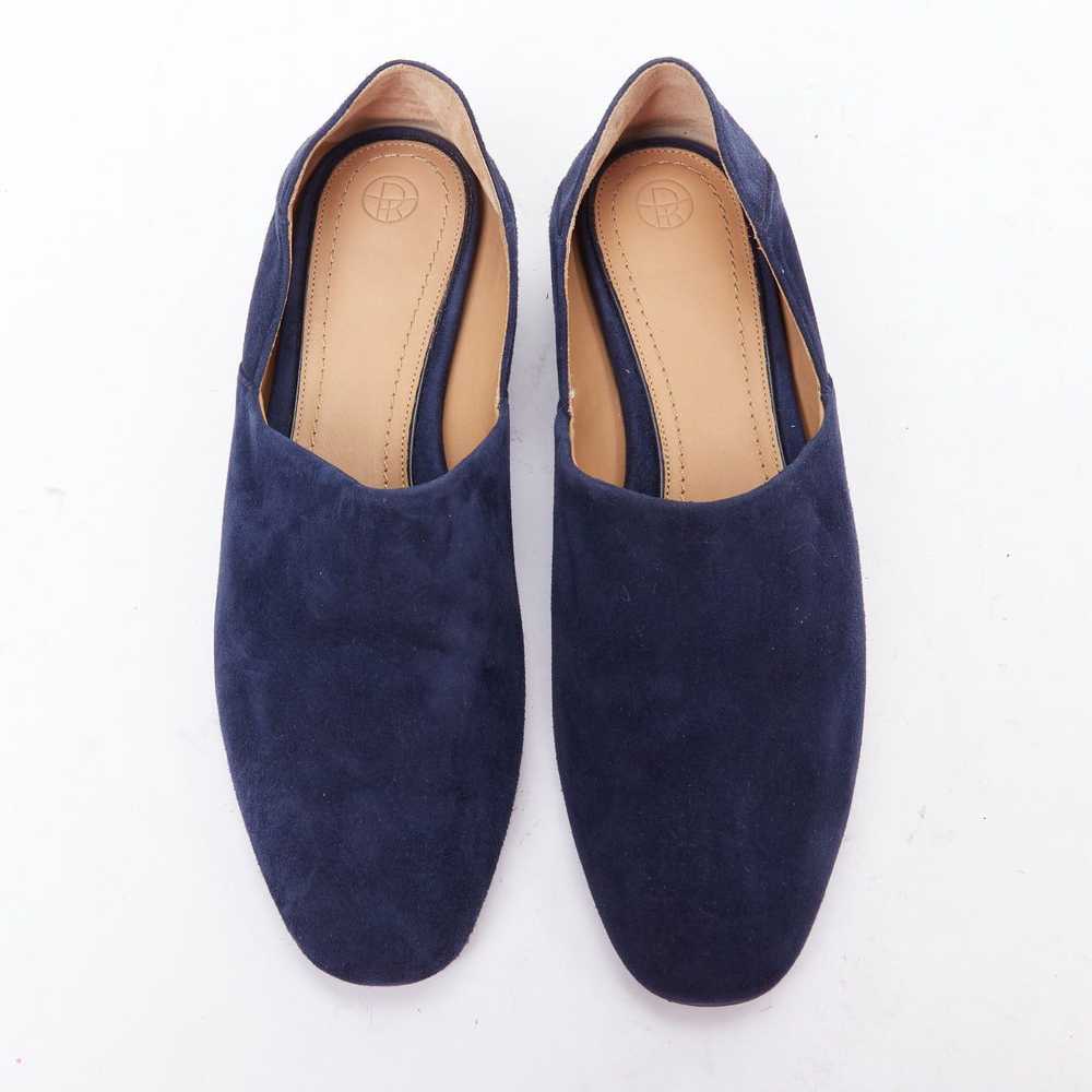 The Row THE ROW Noelle navy suede collapsible hee… - image 3