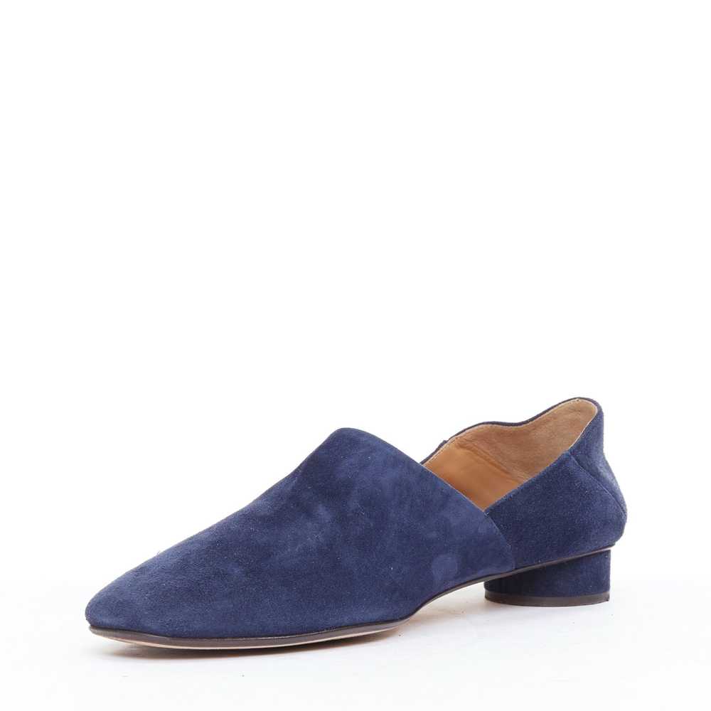 The Row THE ROW Noelle navy suede collapsible hee… - image 4