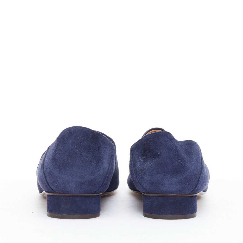 The Row THE ROW Noelle navy suede collapsible hee… - image 5