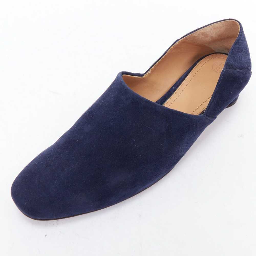 The Row THE ROW Noelle navy suede collapsible hee… - image 7