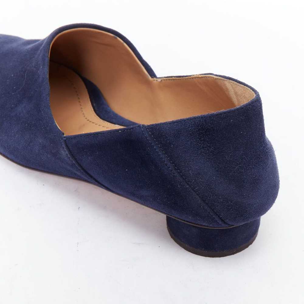 The Row THE ROW Noelle navy suede collapsible hee… - image 8