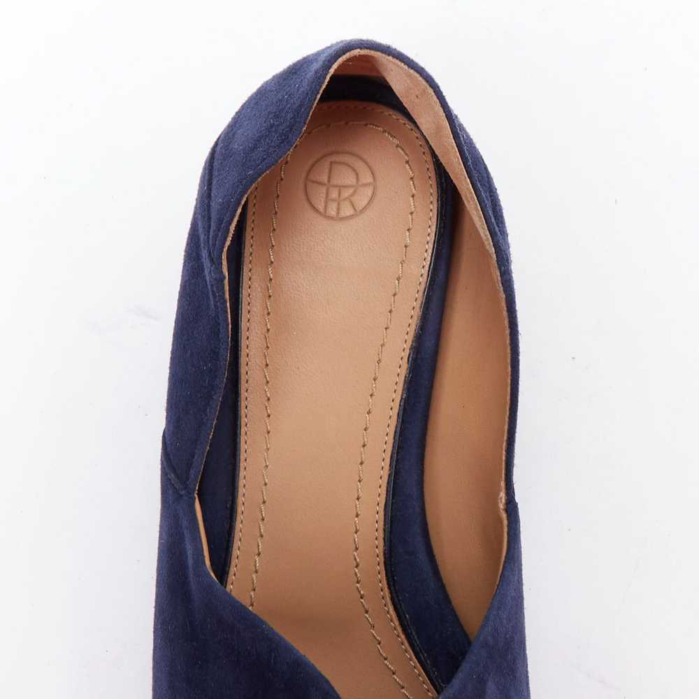 The Row THE ROW Noelle navy suede collapsible hee… - image 9