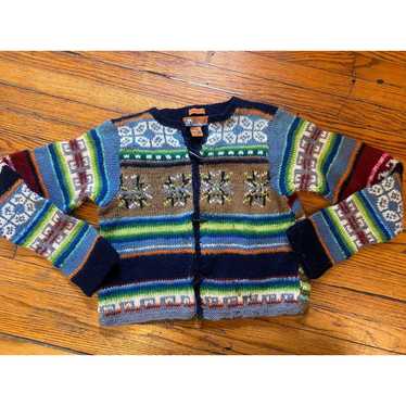 Unbrnd VTG Cottagecore Bulldog Wool Cardigan Swea… - image 1