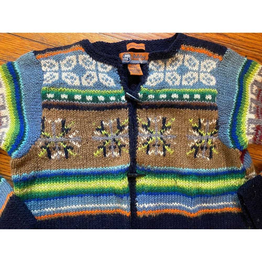 Unbrnd VTG Cottagecore Bulldog Wool Cardigan Swea… - image 3