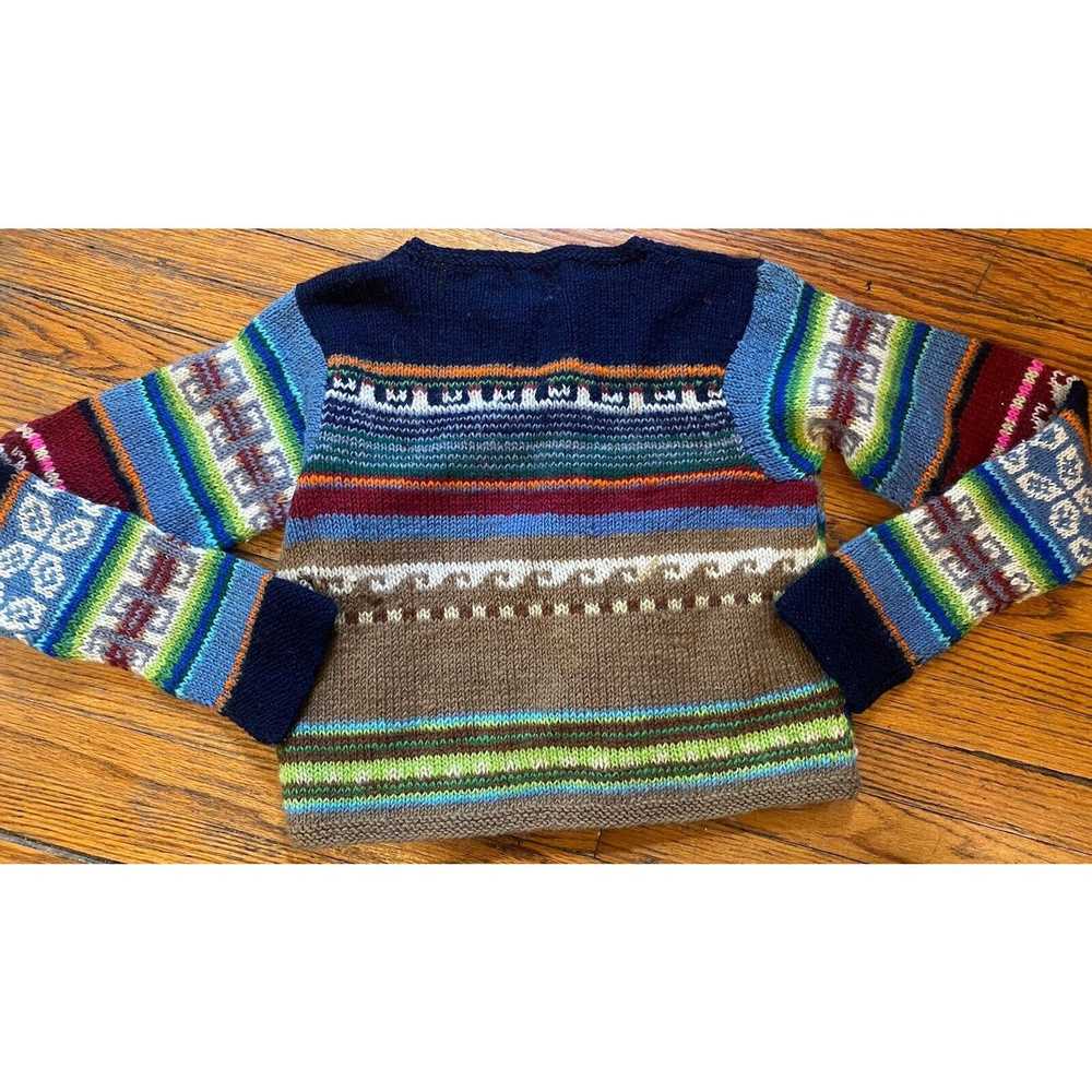 Unbrnd VTG Cottagecore Bulldog Wool Cardigan Swea… - image 4