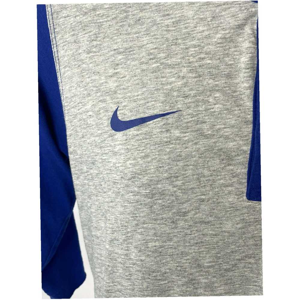 Nike Men's Small Gray Blue 3/4 Sleeve Henley Base… - image 5