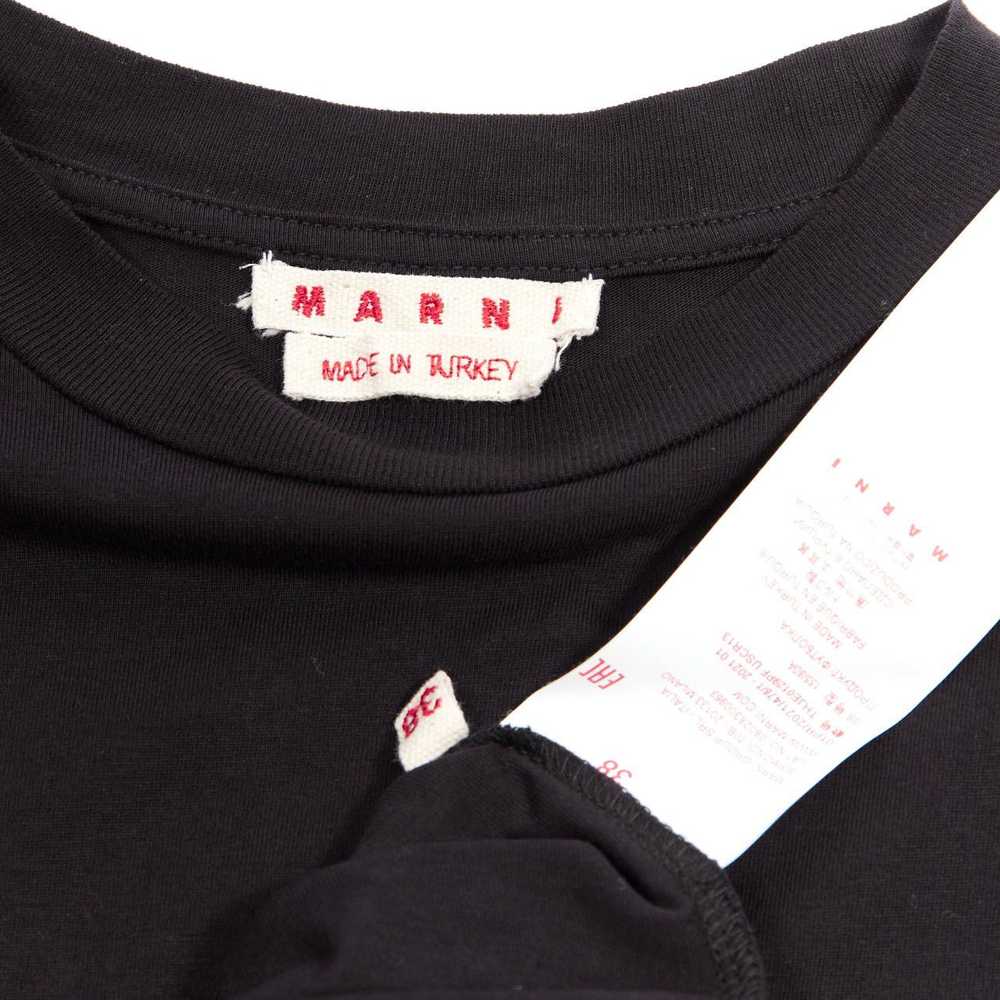 Marni MARNI black pink logo print long sleeve cre… - image 8