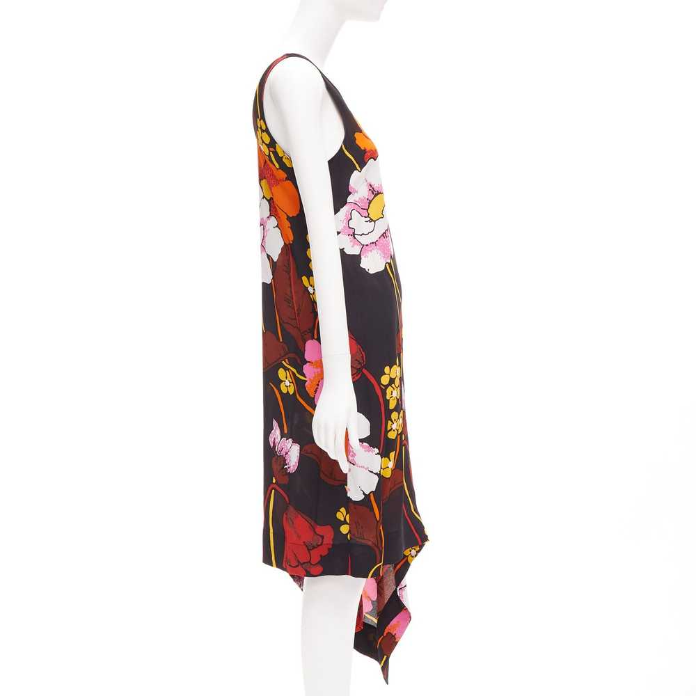 Marni MARNI black oversied floral print drape han… - image 4