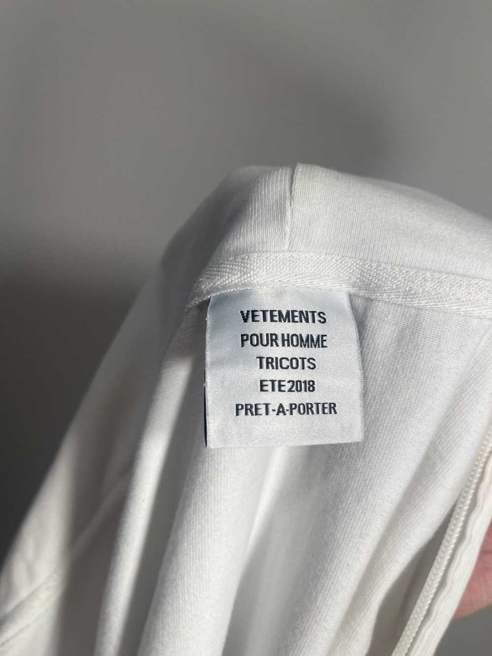 Vetements Vetements white baseball zip up hoodie - image 6