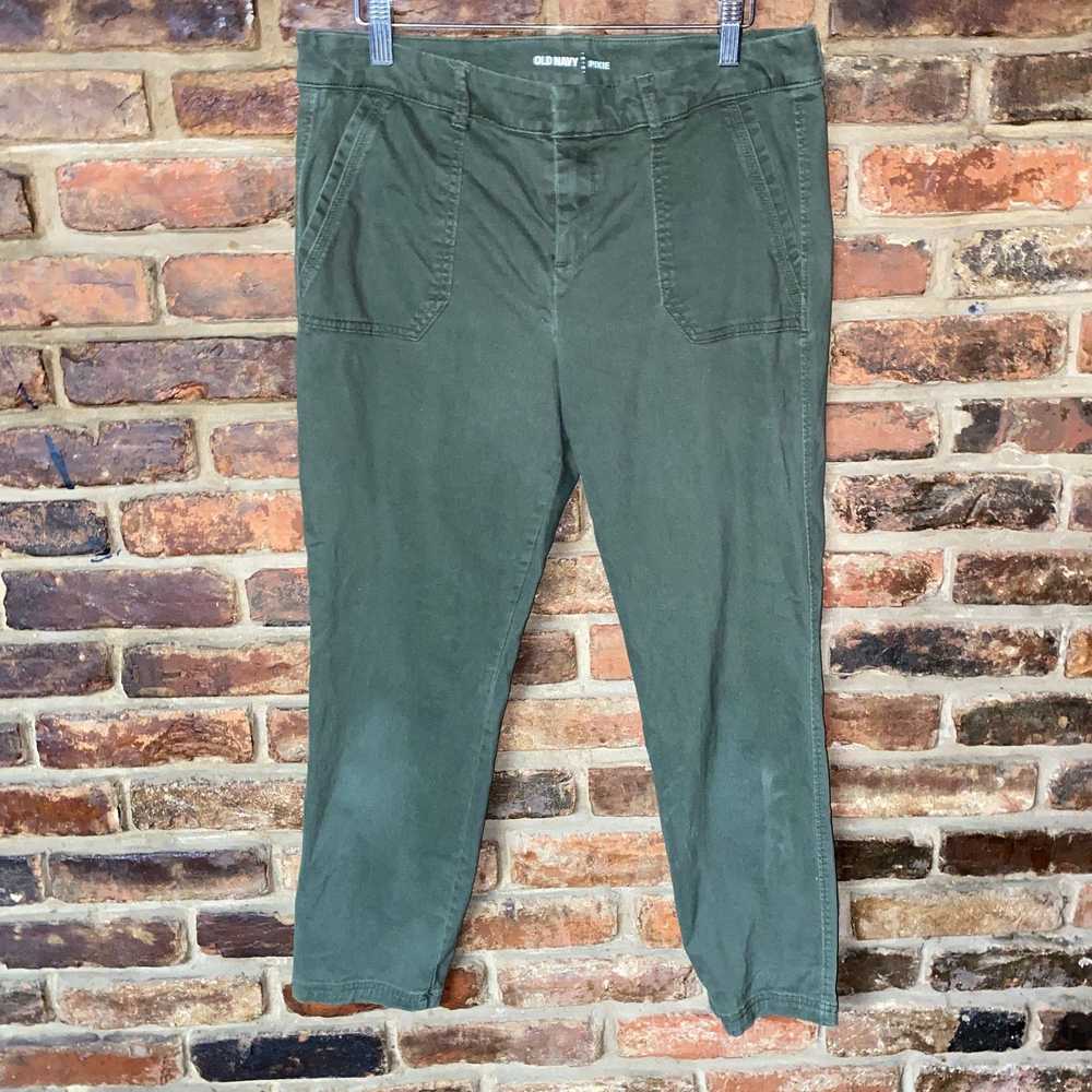 Old Navy Old Navy Pine Green Pixie Slim Fit Cropp… - image 1