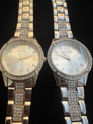 Geneva 2 Ladies Watches Gold Tone Geneva & Silver 