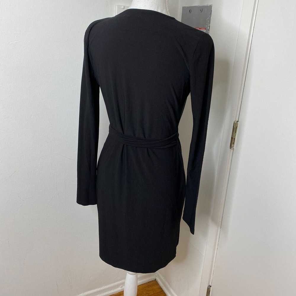 Leith Dress Black Wrap Tie Close Surplus V Neck L… - image 4