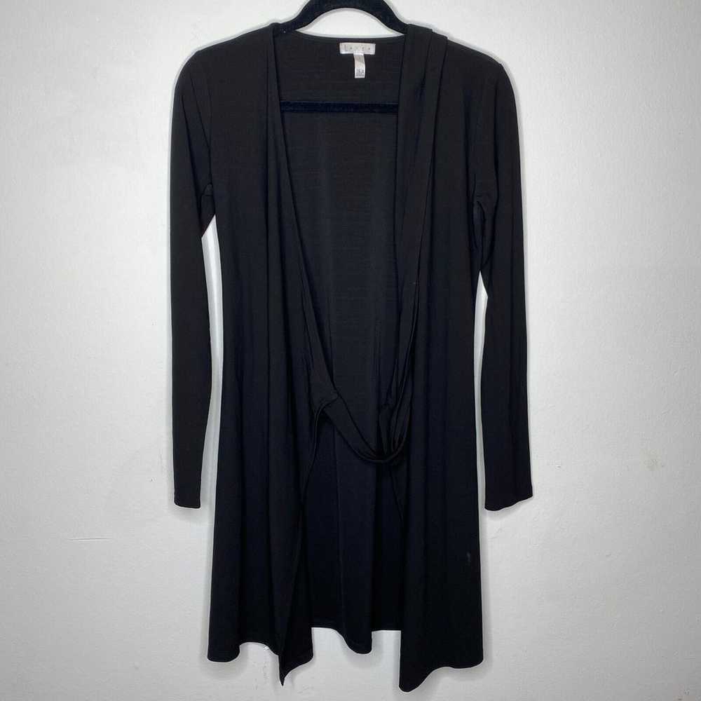 Leith Dress Black Wrap Tie Close Surplus V Neck L… - image 5