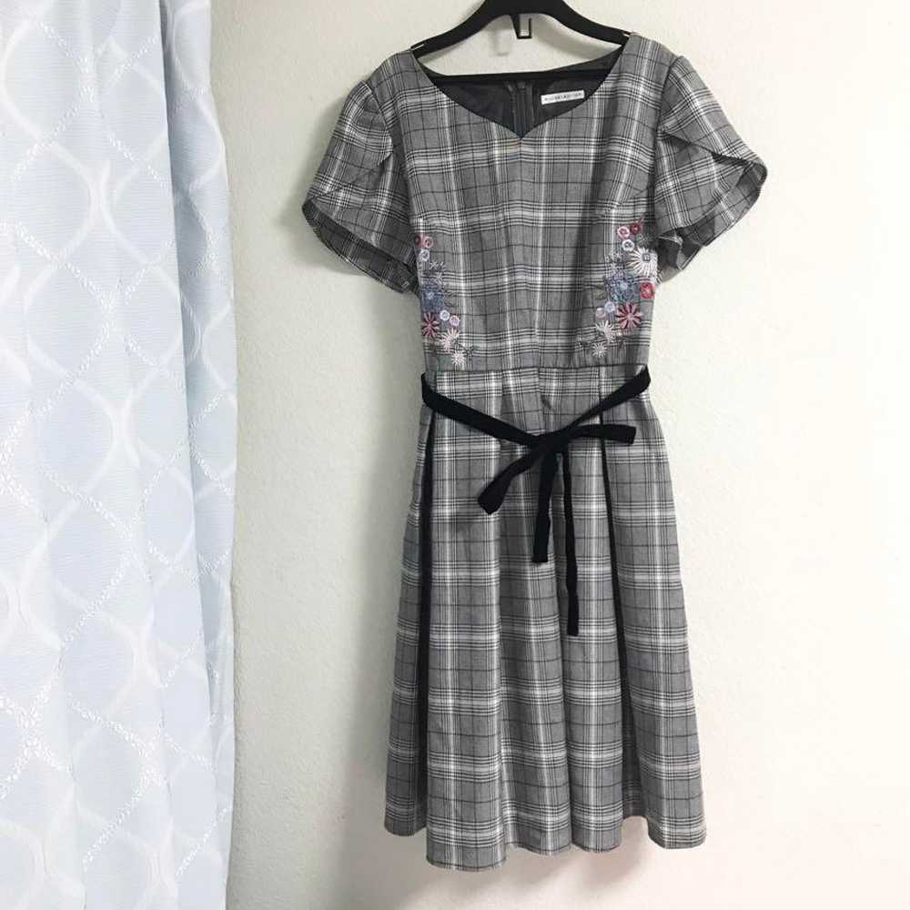 ◾︎ WILLSELECTION Glen Check Embroidered Dress - image 1