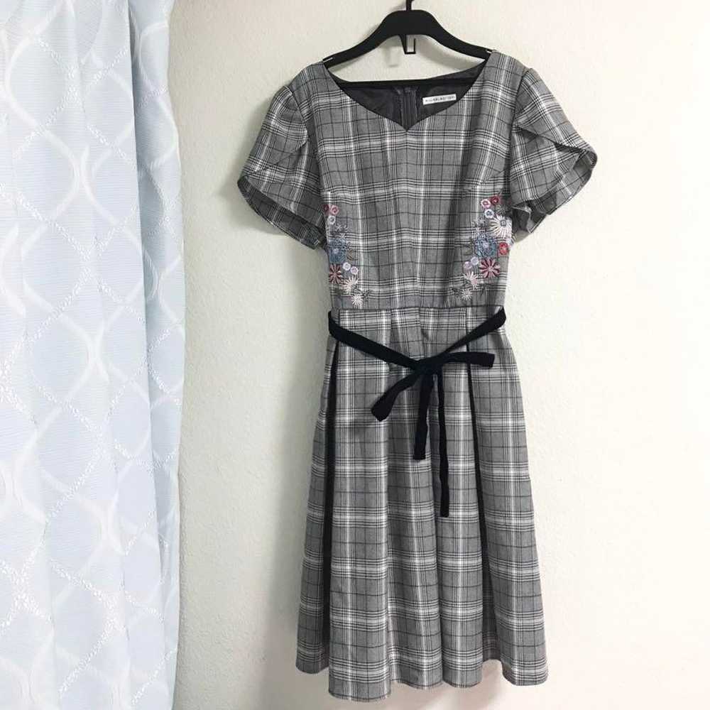 ◾︎ WILLSELECTION Glen Check Embroidered Dress - image 2